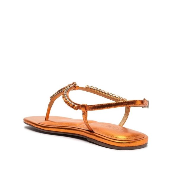 SCHUTZ Orange Embellished Sandals - Picture 3 of 12